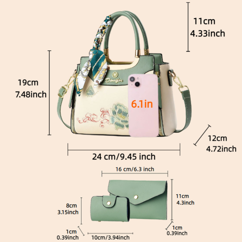 3-częściowy zestaw haftowanych – Women'S Bags Handbags recenzja i cena